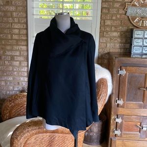 ALL SAINTS BLACK COLLAR JACKET MESH BACK 2 EXCELLENT